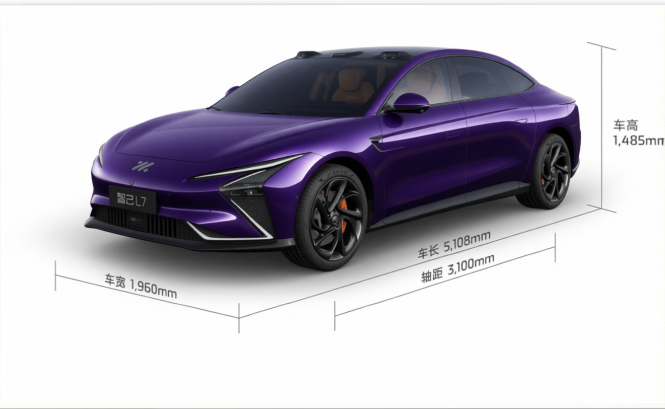 Car rendered in Midnight Purple gloss paint