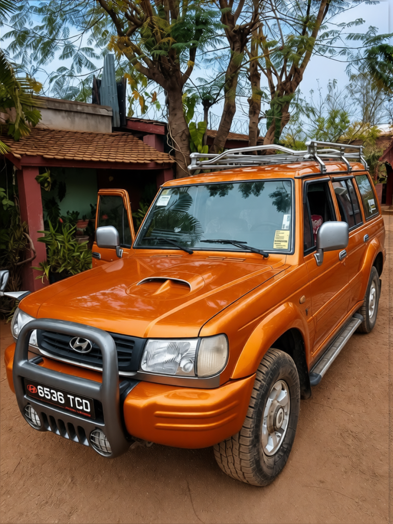 Car rendered in Lava Orange satin paint