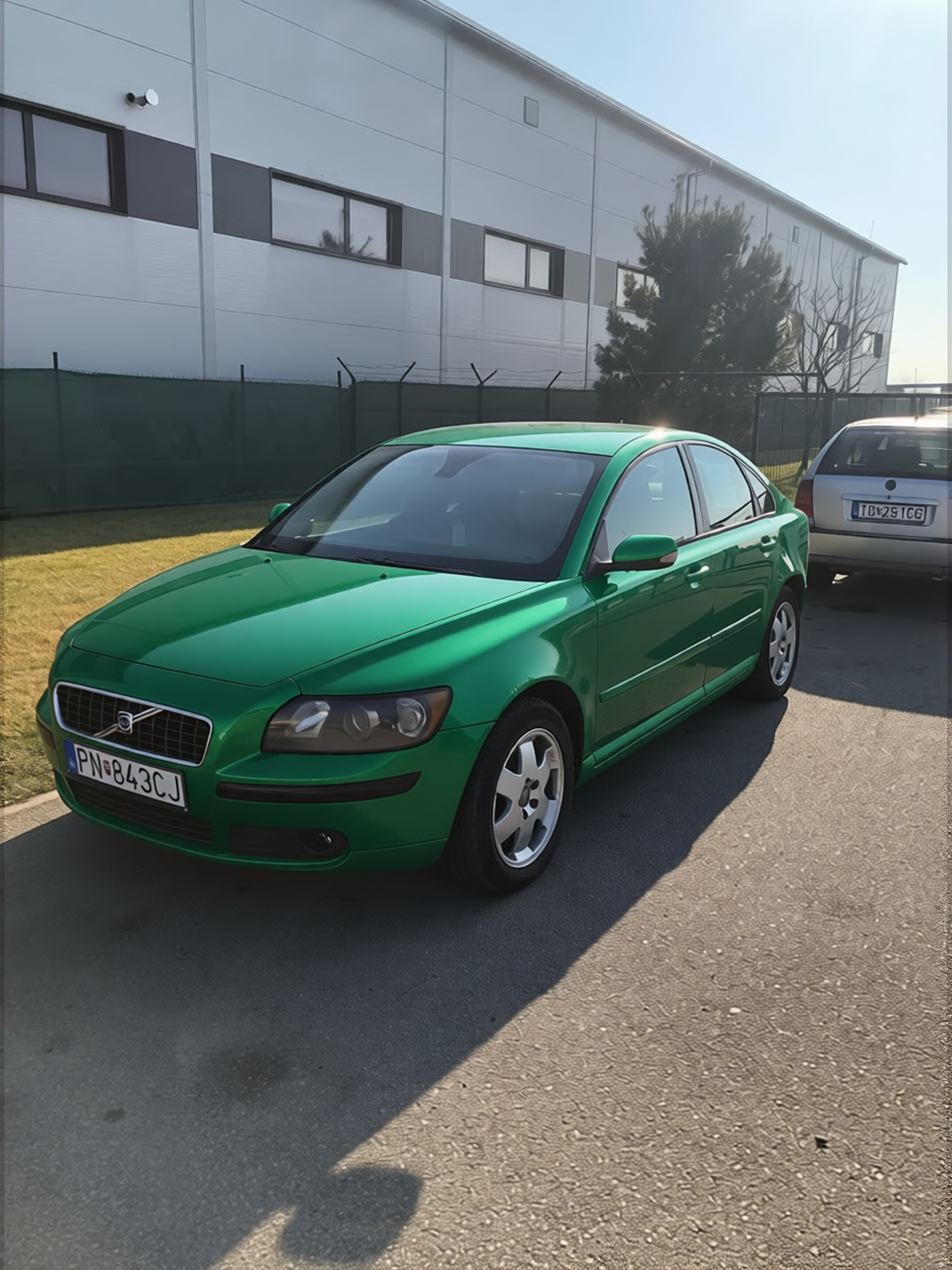 Car rendered in Racing Green gloss paint