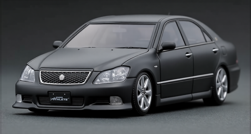 Car rendered in Black matte paint