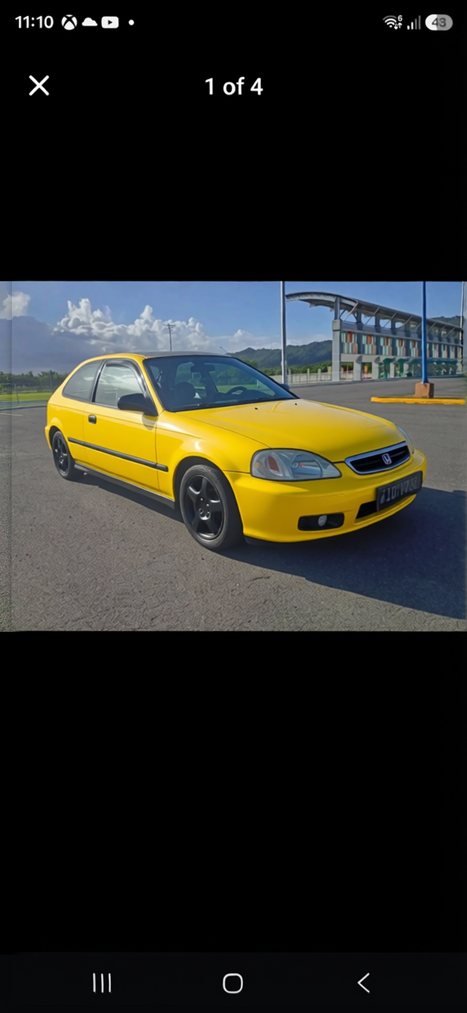Car rendered in Racing Yellow gloss paint