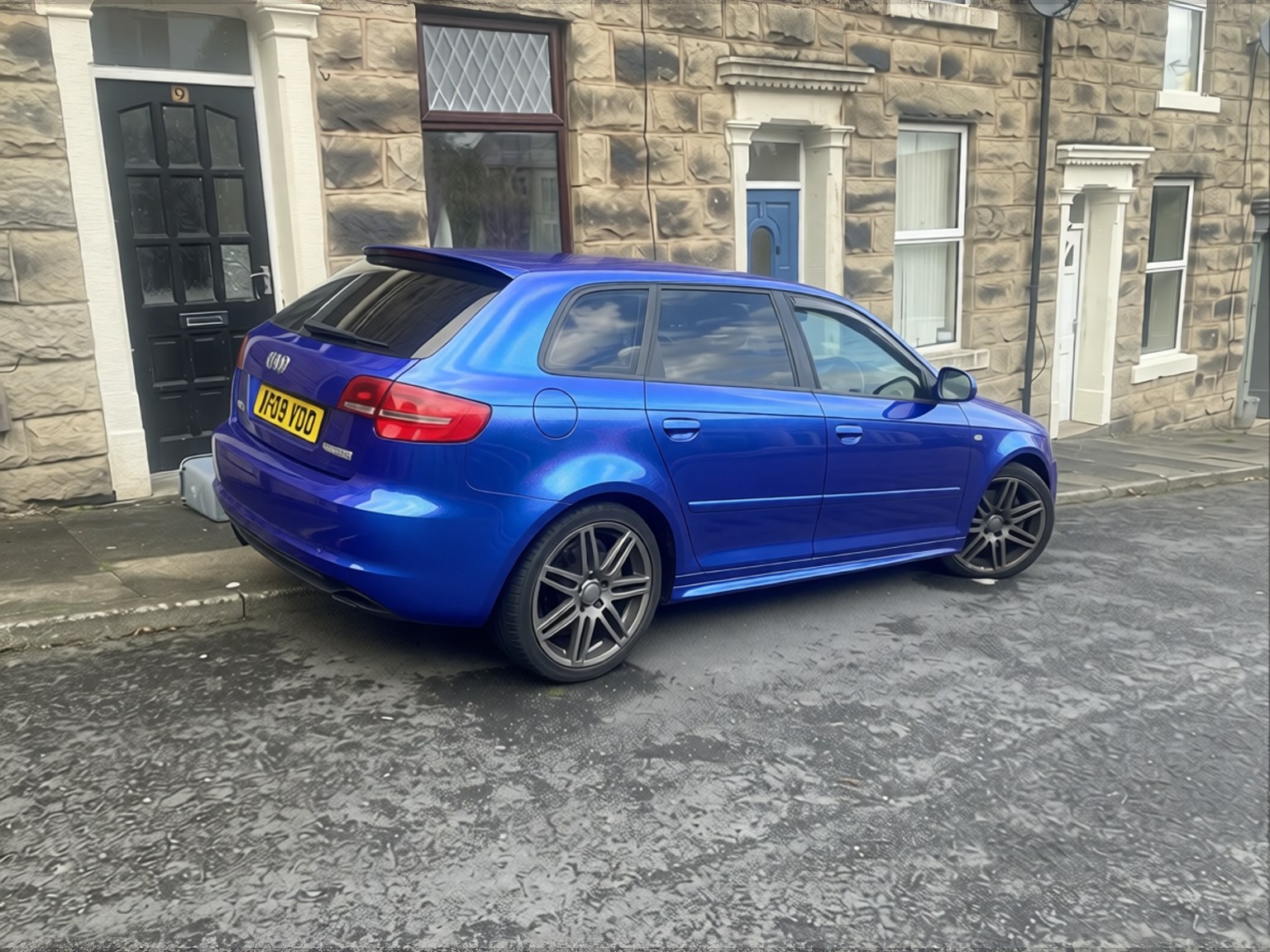 Audi A3 rendered in Twilight Sky gloss wrap